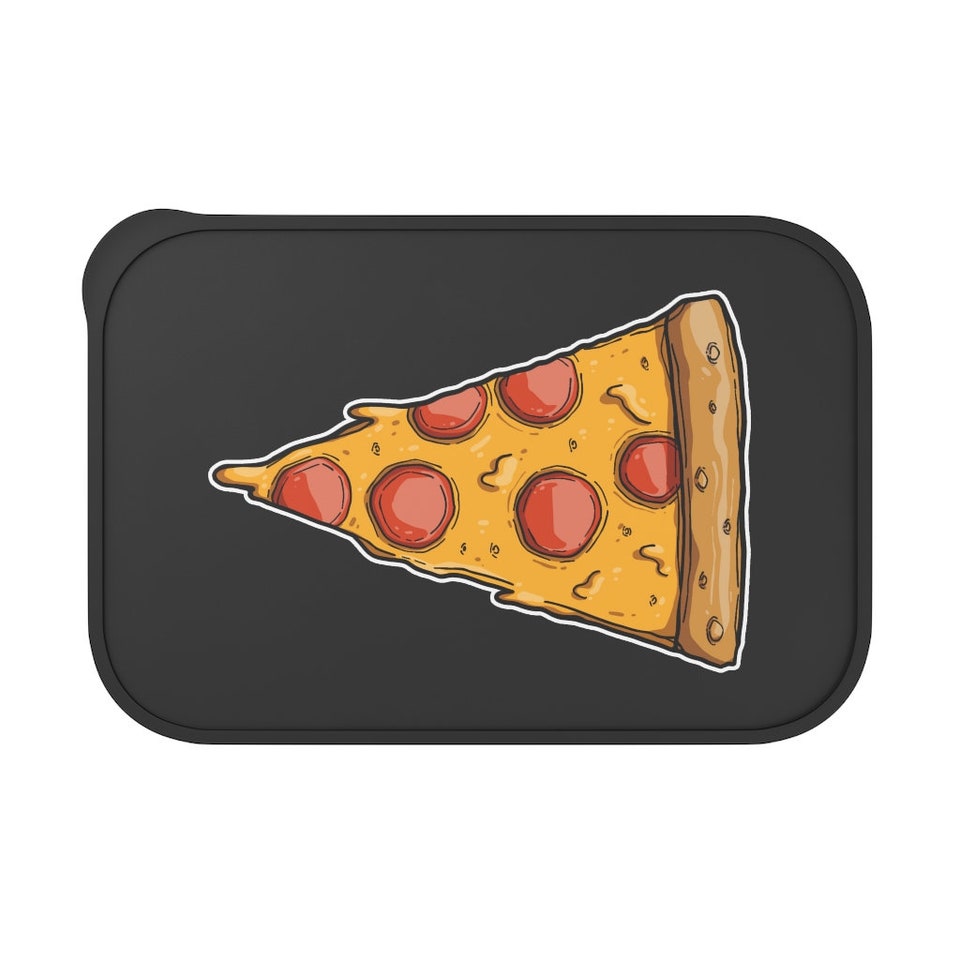 Discover Pizza PLA Bento Box with Band and Utensils