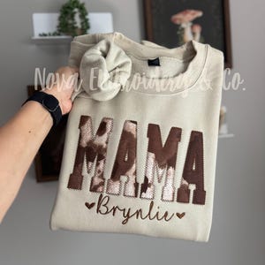 Embroidered Mama Cow Shirt, Embroidered mama Cow Sweatshirt, Personalized Gifts, Personalized Sweatshirt, Gifts for mom, Mother’s Day Gift