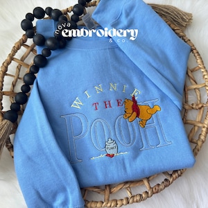 Winnie the Pooh sweatshirt, Winnie the Pooh Tshirt, Embroidered Tshirt, Gift for her, Winnie the Pooh Sweater, Embroidered Pooh Shirt