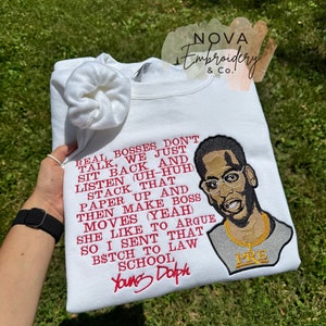 Dolph Embroidered Sweatshirt, Dolph Sweatshirt, Dolph Crewneck, Young Dolph Sweatshirt, Embroidered Young Dolph Sweatshirt