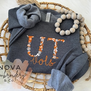 TN Vols Sweatshirt, Vols Sweatshirt, Floral Vols Sweater, Floral Vols Sweatshirt, UT Vols, Tennessee Vols, Tennessee Sweater, Gifts for Her