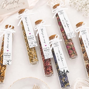 Bridal Shower Tea Party Favors – Love Is Brewing Personalized Tea Tubes in Bulk