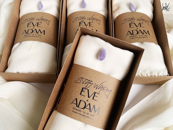 Cream Pashmina Shawl Wedding Favors for ...