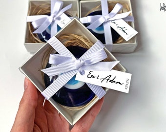 Evil Eye Blue Magnet, Wedding Favors for Guests in Bulk, Rustic Wedding Favors, Personalized Gifts, Bridal Shower Favors, Thank You Favors