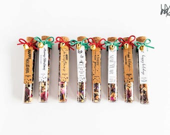 Christmas Tea Tube Favors: Bulk Holiday Gifts