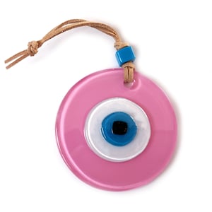 Evil Eye Candy Pink Handmade Evil Eye Decor Good Luck Gift, Home Protection, Unique Favors Gifts, Wall Hanging, Birthday Gift image 2