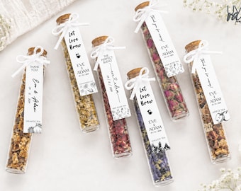 Personalized Herbal Tea Tube - Wedding Favors for Guest in Bulk