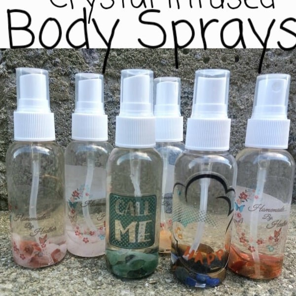 Crystal Infused Essential Oil Body Sprays, Body Spray, Crystal Healing, Mens Body Spray, Womens Body Spray, Essential Oil spray, Body Mist