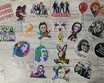 Sticker Pack|Horror Movies|Printable Stickers|Vinyl Sticker|Decals