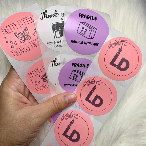 Custom Thermal Labels|Thermal Printer|Round Labels|2 Inch Circle Stickers|Small Business Packaging|Shipping Labels| Mailing Labels