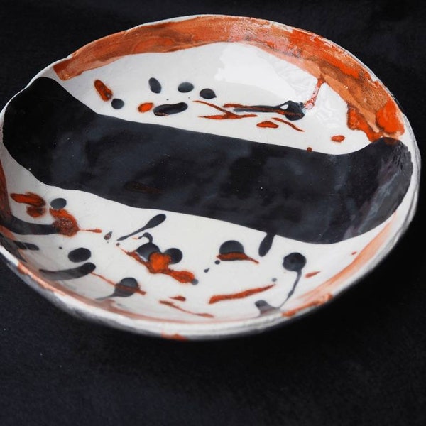 Piatto pittura astratta - Abstract painted pottery