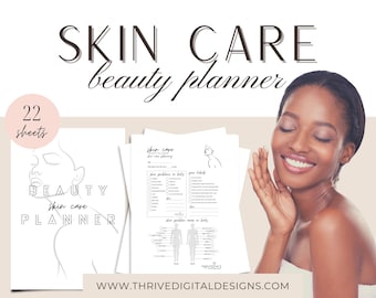 Skin Care Planner Printables: Inventory, Routines, Wish List (PDF Download)