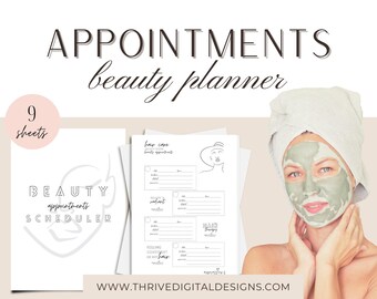 Beauty Appointment Planner: Self-Care Tracker (PDF Download)