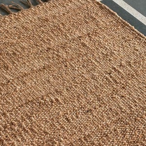 Handmade Hemp Rug | Hallway Runner Rug  Natural Runner Rug Living Room Rug Farmhouse Area Rug Large Runner Rug  Handwoven Textured Rug 8x10