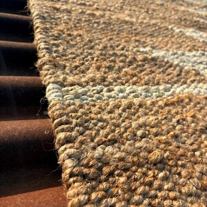 Handmade Rug-Natural Jute Runner Rug Hallway Rug Stair Rug Custom Size Rug Kitchen Rug Handwoven Rug Vintage Rug Bohemian Rug Area Rug 2x3