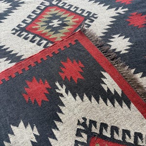 Kilim Area Rug -Handmade Kilim Runner Rug Hallway Large Rug Vintage Kitchen Rug Outdoor Handwoven Wool Rug Custom Size Rug 8x10 Area Rug
