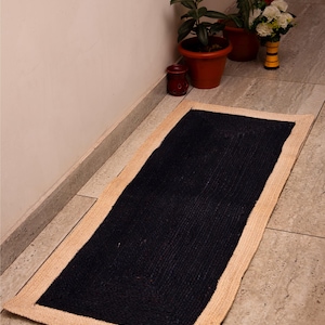 Tapis en jute fait main - Tapis bohème Tapis en fibres naturelles Tapis de salon Tapis personnalisé Tapis tissé Tapis d&#39;extérieur Tapis vintage Tapis de cuisine Tapis de couloir