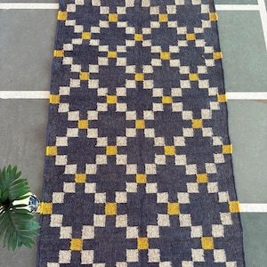 Traditional kilim Runner-Kilim Rug Handmade Kilim Dhurrie Rug, Indian Handwoven Wool Jute Vintage Kilim Rugs For Home Decor Rug Kilim Rug