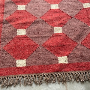 Wool Jute Rug Handwoven Rug Boho Rug Vintage Decor Rug Hallway Kilim Runner  Custom Size Rug Bohemian Rug BedRoom Rug living Room Rug 8x10