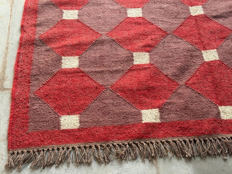 Wool Jute Rug Handwoven Rug Boho Rug Vintage Decor Rug Hallway Kilim Runner  Custom Size Rug Bohemian Rug BedRoom Rug living Room Rug 8x10