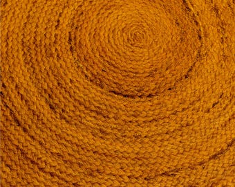 Handmade Jute Round Rug  Custom Size Rug Braided Circle Rug Natural Fiber Rug Kitchen Rug Area Jute Rug Bohemian Rug Eco Friendly Round Rug