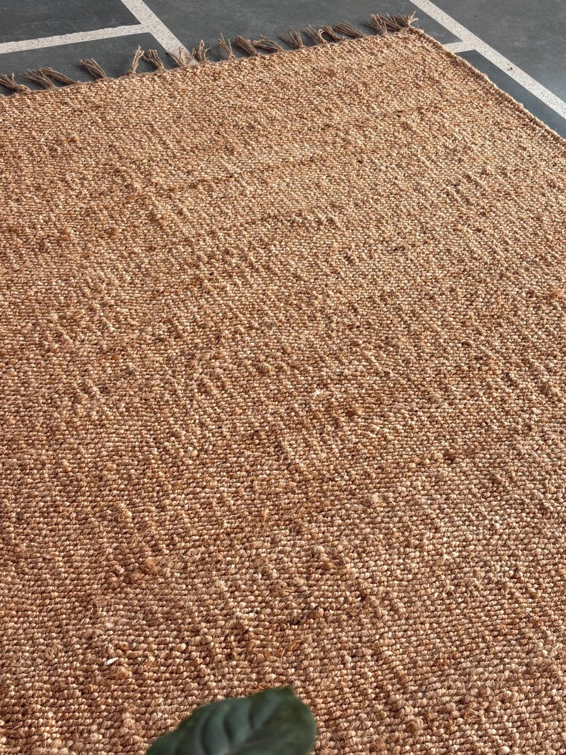 Handmade Hemp Rug | Hallway Runner Rug  Natural Runner Rug Living Room Rug Farmhouse Area Rug Large Runner Rug  Handwoven Textured Rug 8x10