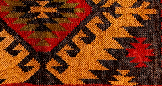 Handwoven Kilim Rug-  Wool Jute Rug Vintage Jute Rug Bohemian Rug Fringes Indian Dhurrie Custom Size Area Rug Large Area Rug- Turkish Rug