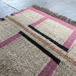 Hand Woven Rug, Rugs For Living Room Bohemian Rug Handmade Kilim Rug Cutsom Size Bedroom Rug Vintage Wool Jute Rug Kilim Runner Rug Area Rug