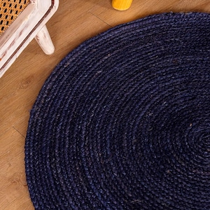 Jute Area Rug, Round Jute Rug Braided Design Hand Woven,Circle Rug  Hand Woven Rug Entryway Rug Outdoor Jute Rug Vintage Rug  Home Decor Rug