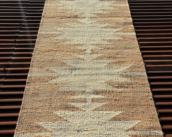 Handmade Rug-Natural Jute Runner Rug Hallway Rug Stair Rug Custom Size Rug Kitchen Rug Handwoven Rug Vintage Rug Bohemian Rug Area Hemp Rug