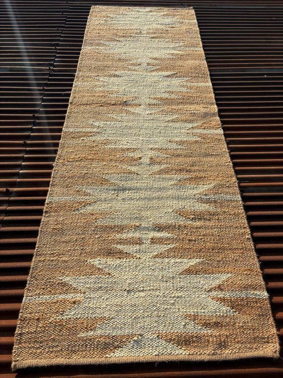 Handmade Rug-Natural Jute Runner Rug Hallway Rug Stair Rug Custom Size Rug Kitchen Rug Handwoven Rug Vintage Rug Bohemian Rug Area Hemp Rug
