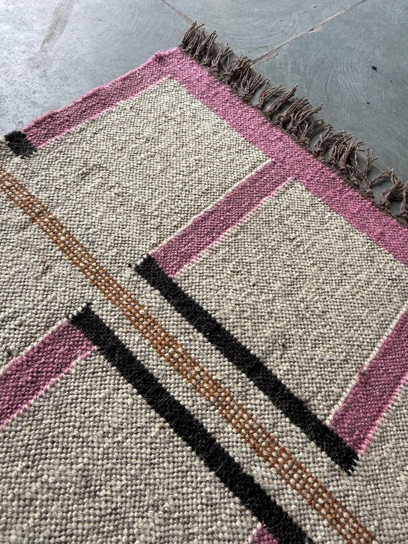 Hand Woven Rug, Rugs For Living Room Bohemian Rug Handmade Kilim Rug Cutsom Size Bedroom Rug Vintage Wool Jute Rug Kilim Runner Rug Area Rug