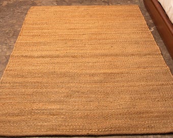 Alfombra de cáñamo natural hecha a mano, decorativa vintage, de yute, para pasillo, exterior, cocina, sala de estar, tamaño personalizado, 8 x 10