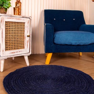 Jute Area Rug, Round Jute Rug Braided Design Hand Woven,Circle Rug Hand Woven Rug Entryway Rug Outdoor Jute Rug Vintage Rug Home Decor Rug Bild 10