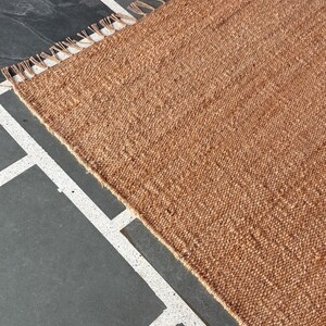 Handmade Hemp Rug | Hallway Runner Rug  Natural Runner Rug Living Room Rug Farmhouse Area Rug Large Runner Rug  Handwoven Textured Rug 8x10