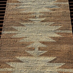 Handmade Rug-Natural Jute Runner Rug Hallway Rug Stair Rug Custom Size Rug Kitchen Rug Handwoven Rug Vintage Rug Bohemian Rug Area Rug 2x3