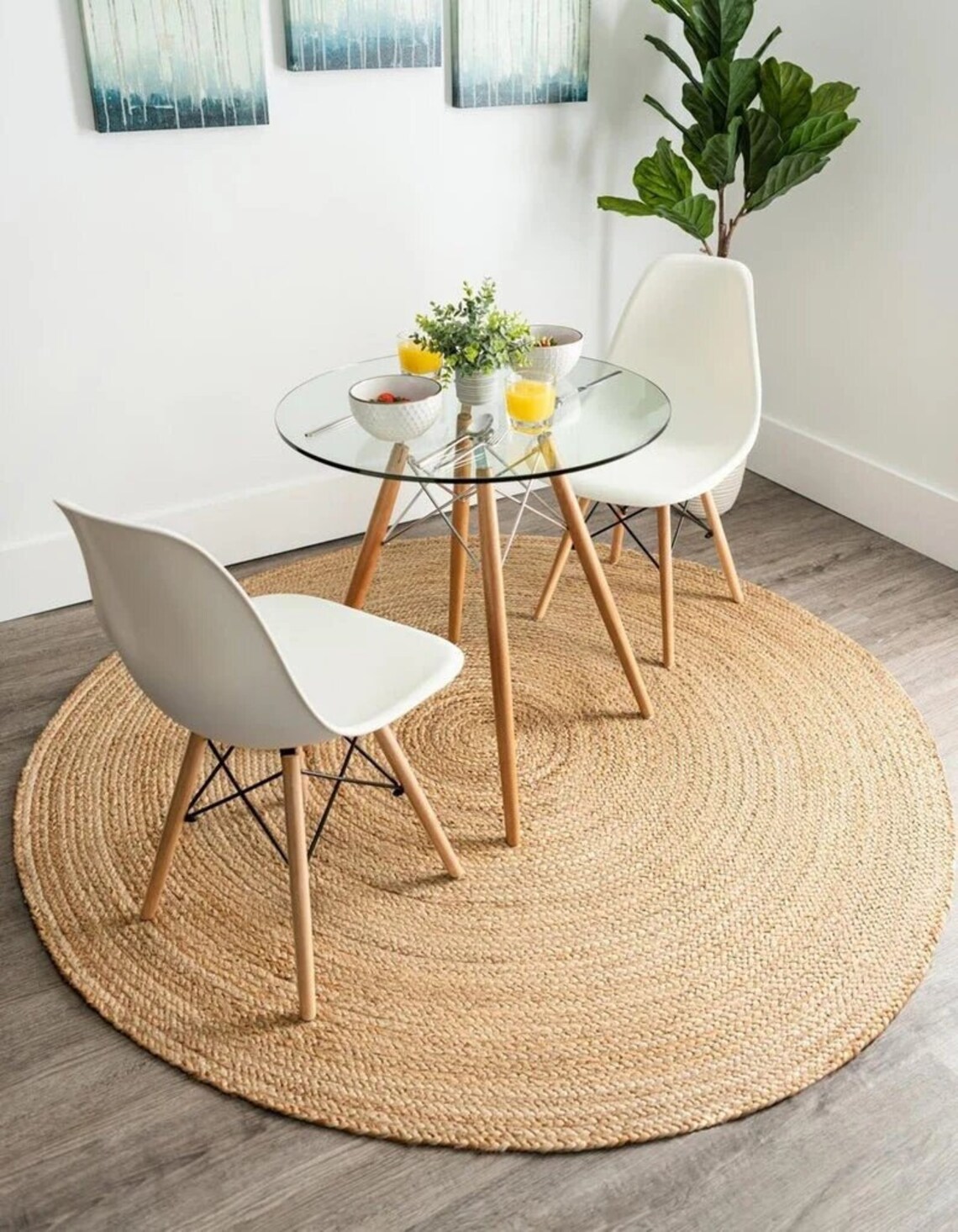 Round Rug Jute Rug Beautiful Round Rug Handwoven Round Etsy