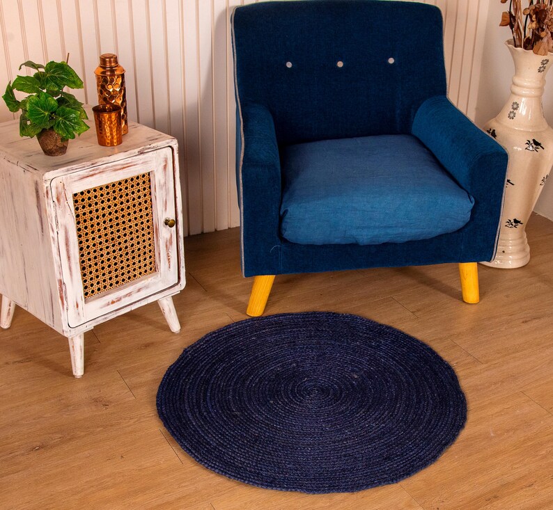 Jute Area Rug, Round Jute Rug Braided Design Hand Woven,Circle Rug  Hand Woven Rug Entryway Rug Outdoor Jute Rug Vintage Rug  Home Decor Rug