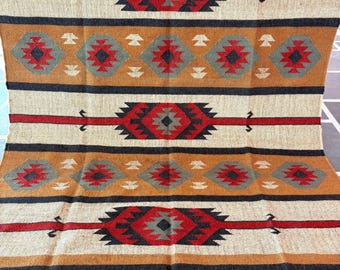 5x7 Kilim Rug- Wool Jute Rug Handmade Kilim Rug Bohemian Kitchen Rug Vintage Area Rugs Custom Size LivingRoom Rug Home Decor Rug Jute Runner
