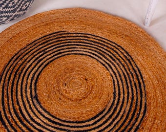 Handmade Rug Round Jute Rug Outdoor Rug Vintage Decor Rug kitchen Rug Bohemian Rug Entryway Rug Dining Table Rug Home Decor Living Room Rug