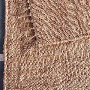 Handmade Hemp Rug | Hallway Runner Rug  Natural Runner Rug Living Room Rug Farmhouse Area Rug Large Runner Rug  Handwoven Textured Rug 8x10