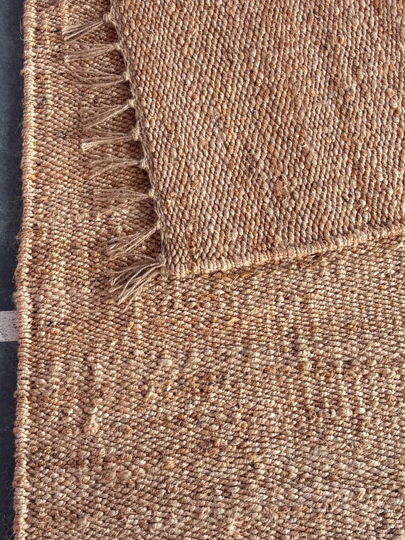 Handmade Hemp Rug | Hallway Runner Rug  Natural Runner Rug Living Room Rug Farmhouse Area Rug Large Runner Rug  Handwoven Textured Rug 8x10