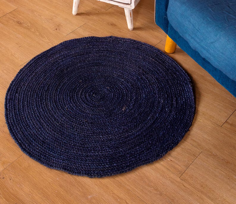 Jute Area Rug, Round Jute Rug Braided Design Hand Woven,Circle Rug  Hand Woven Rug Entryway Rug Outdoor Jute Rug Vintage Rug  Home Decor Rug