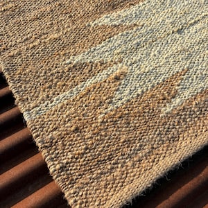 Handmade Rug-Natural Jute Runner Rug Hallway Rug Stair Rug Custom Size Rug Kitchen Rug Handwoven Rug Vintage Rug Bohemian Rug Area Rug 2x3
