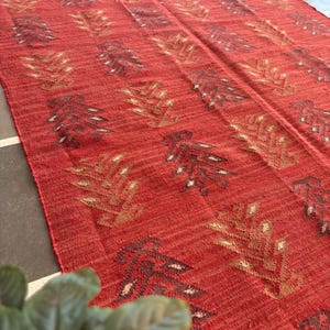 handwoven kilim wool jute rug