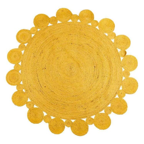Custom Size Hand Braided Round Natural Jute Rug With Etsy