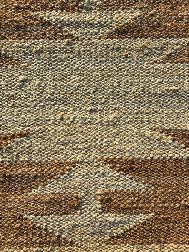 Handmade Rug-Natural Jute Runner Rug Hallway Rug Stair Rug Custom Size Rug Kitchen Rug Handwoven Rug Vintage Rug Bohemian Rug Area Rug 2x3