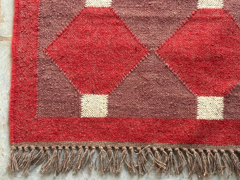 Wool Jute Rug Handwoven Rug Boho Rug Vintage Decor Rug Hallway Kilim Runner  Custom Size Rug Bohemian Rug BedRoom Rug living Room Rug 8x10