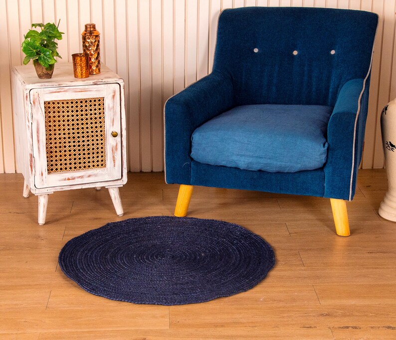 Jute Area Rug, Round Jute Rug Braided Design Hand Woven,Circle Rug  Hand Woven Rug Entryway Rug Outdoor Jute Rug Vintage Rug  Home Decor Rug