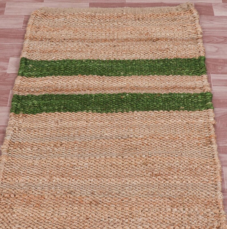 Handwoven Jute Rug Hemp Runner Large Area Hallway Runner Eco Friendly Rug Living Room Handmade Bohemian, Eco Friendly Rug Boho Rug